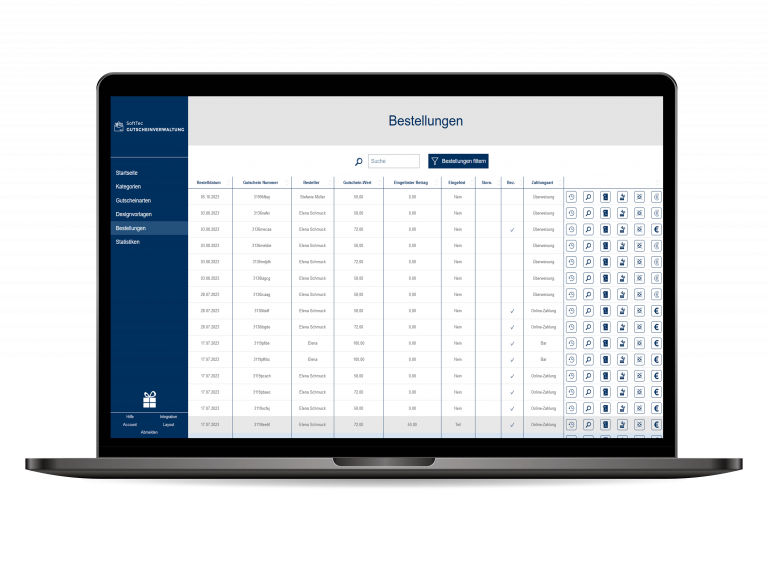 SoftTec Gutscheinverwaltung mit der einfachen Selbstverwaltung für den Hotelier.